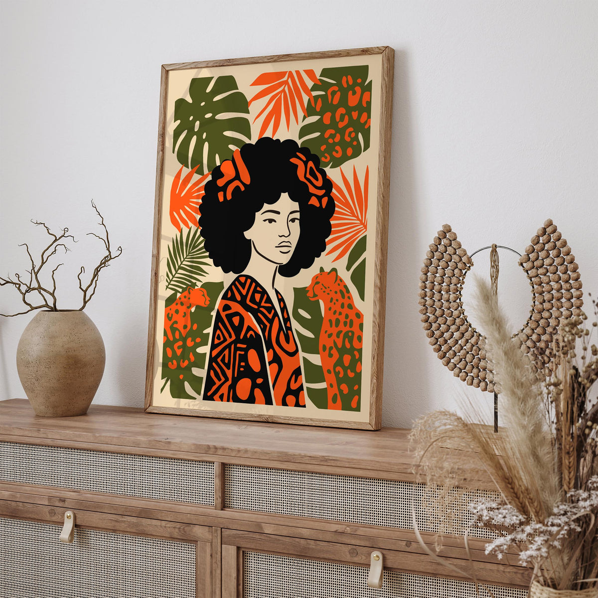 Afrohemian Divine Woman Art Poster