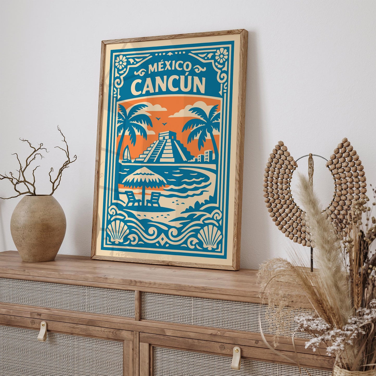 Cancun Mexico Poster - Mexican Home Decor