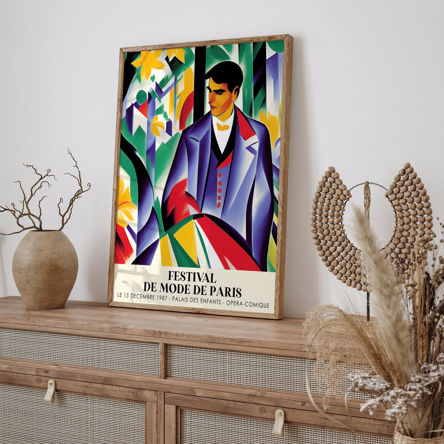 French Fashion Festival Vintage Poster