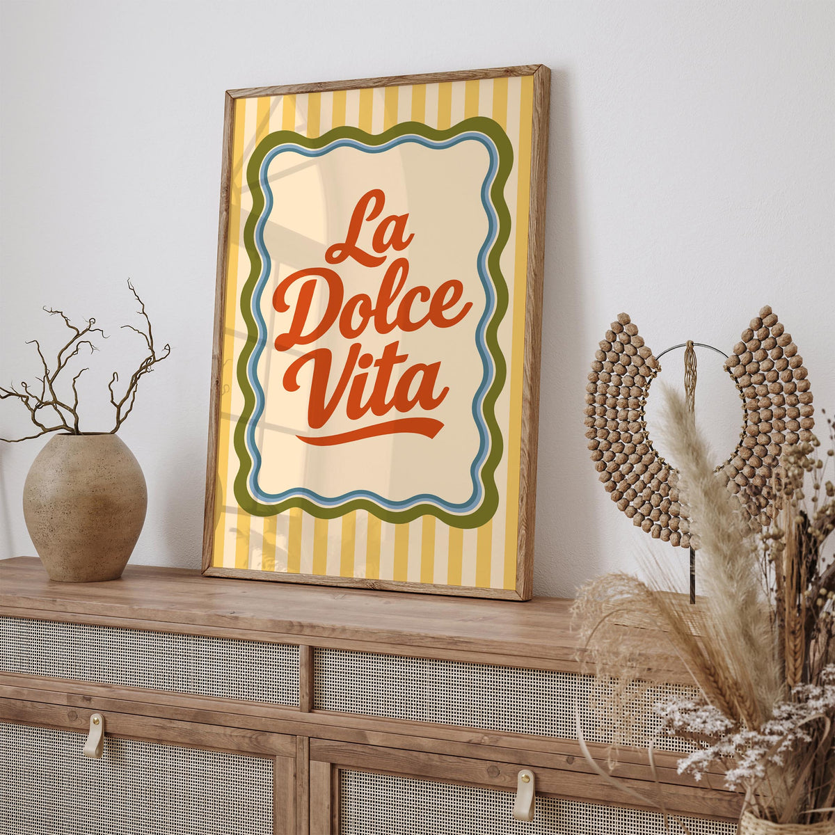Retro La Dolce Vita Quote Poster