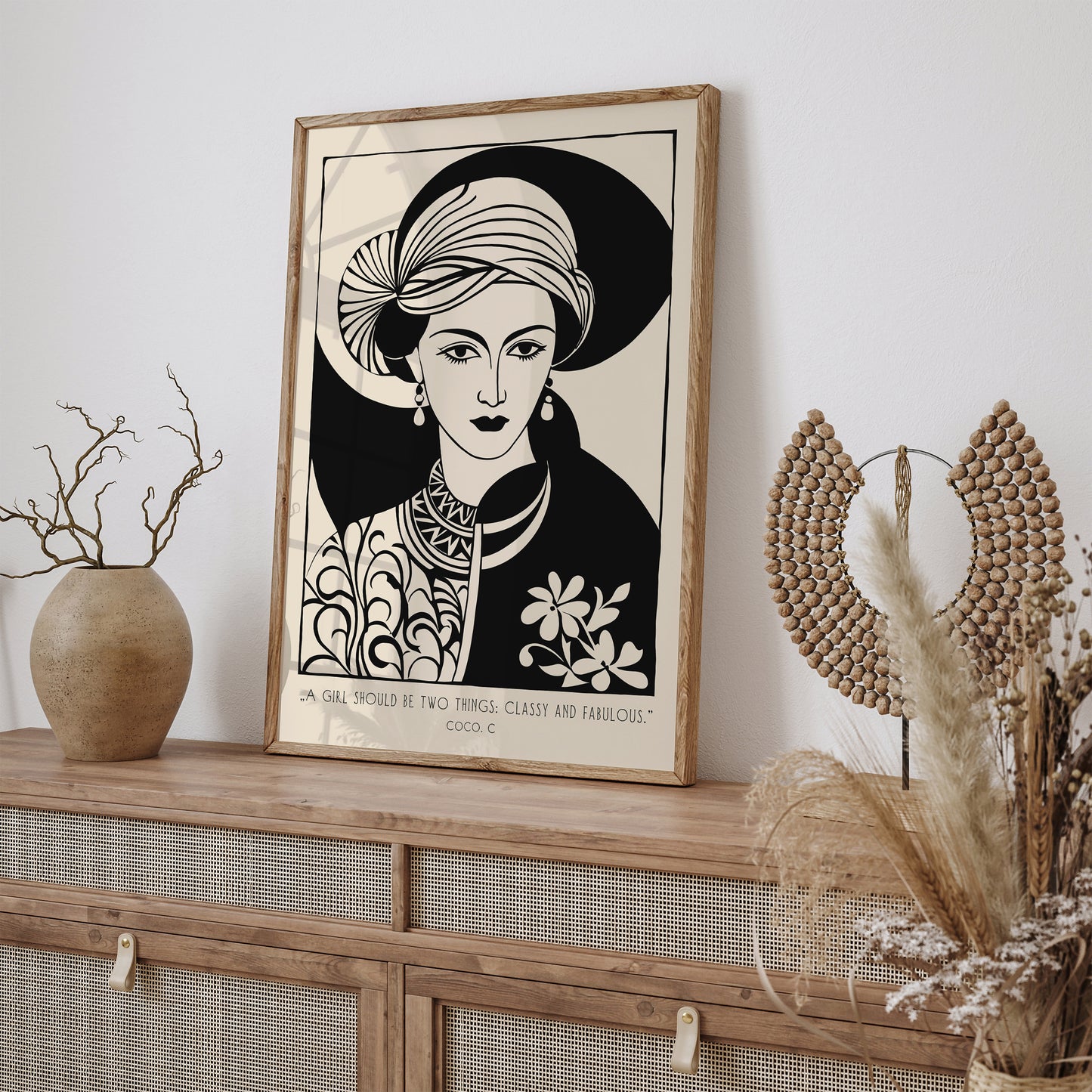 Coco C. Fashion Icon Quote Poster