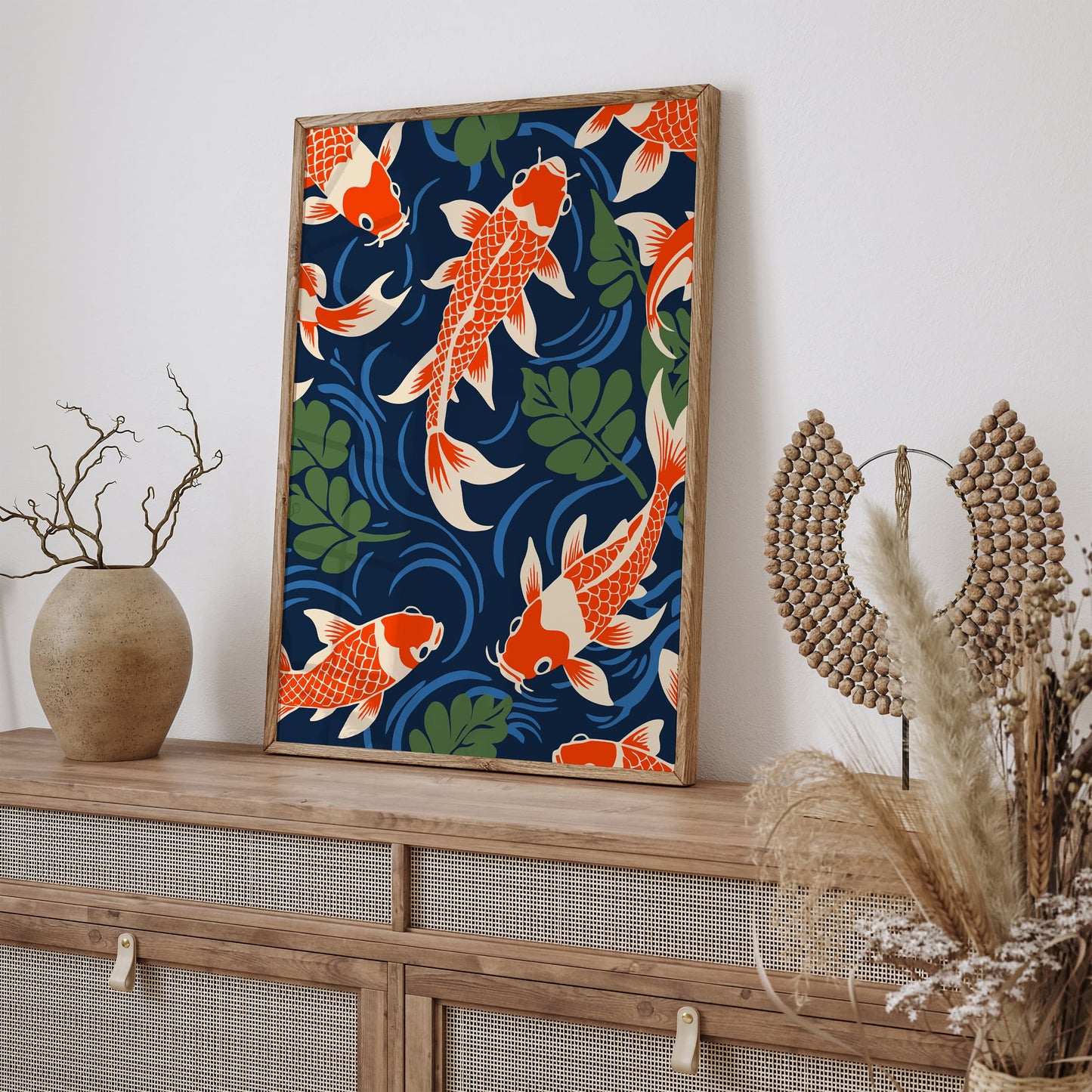 Japanese Koi Fish Pond Art Print