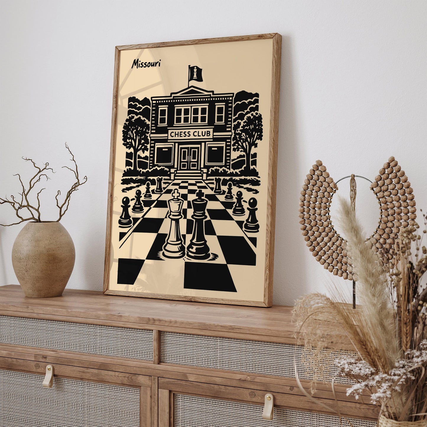 Chess Club Poster, St. Louis, Missouri Print