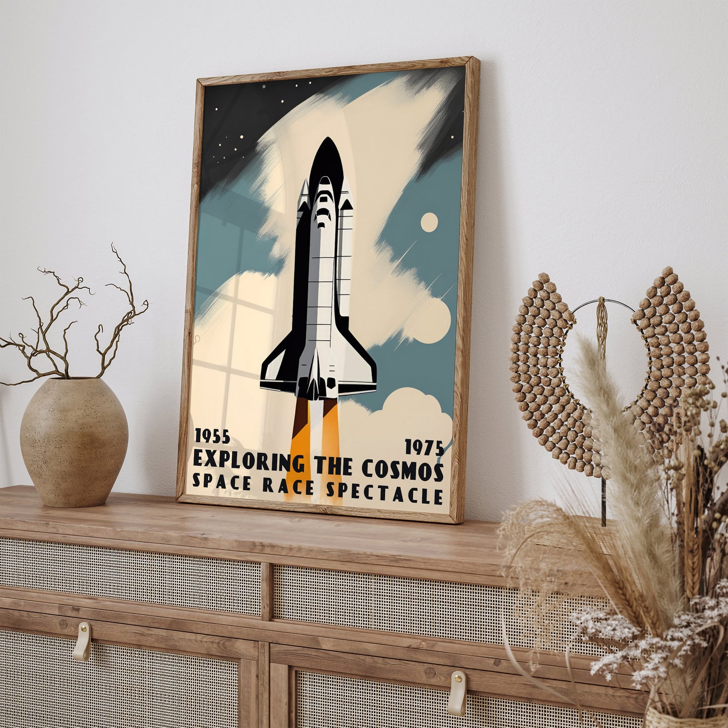 Retro Space Race Poster