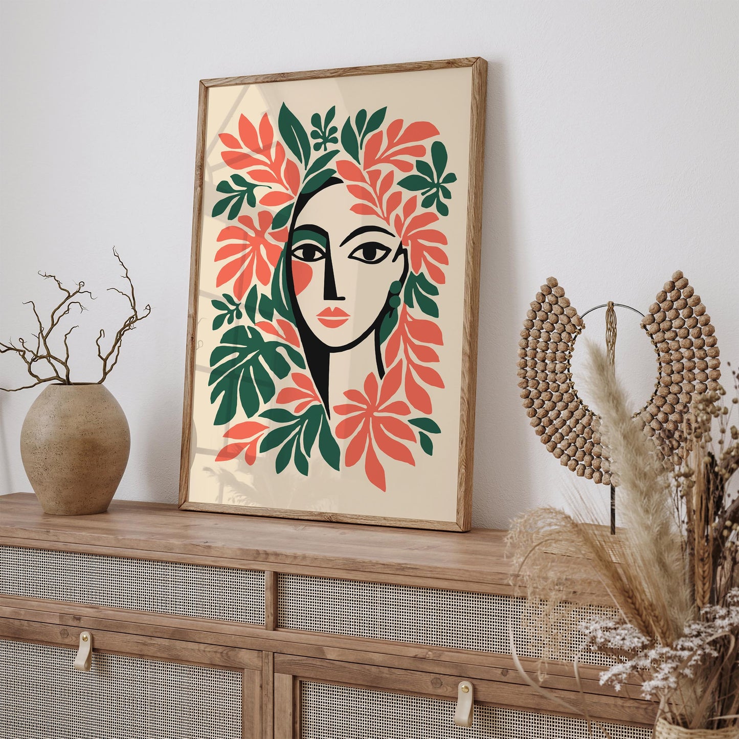 Girl in the Jungle Poster – Tropical Nature Wall Art Print