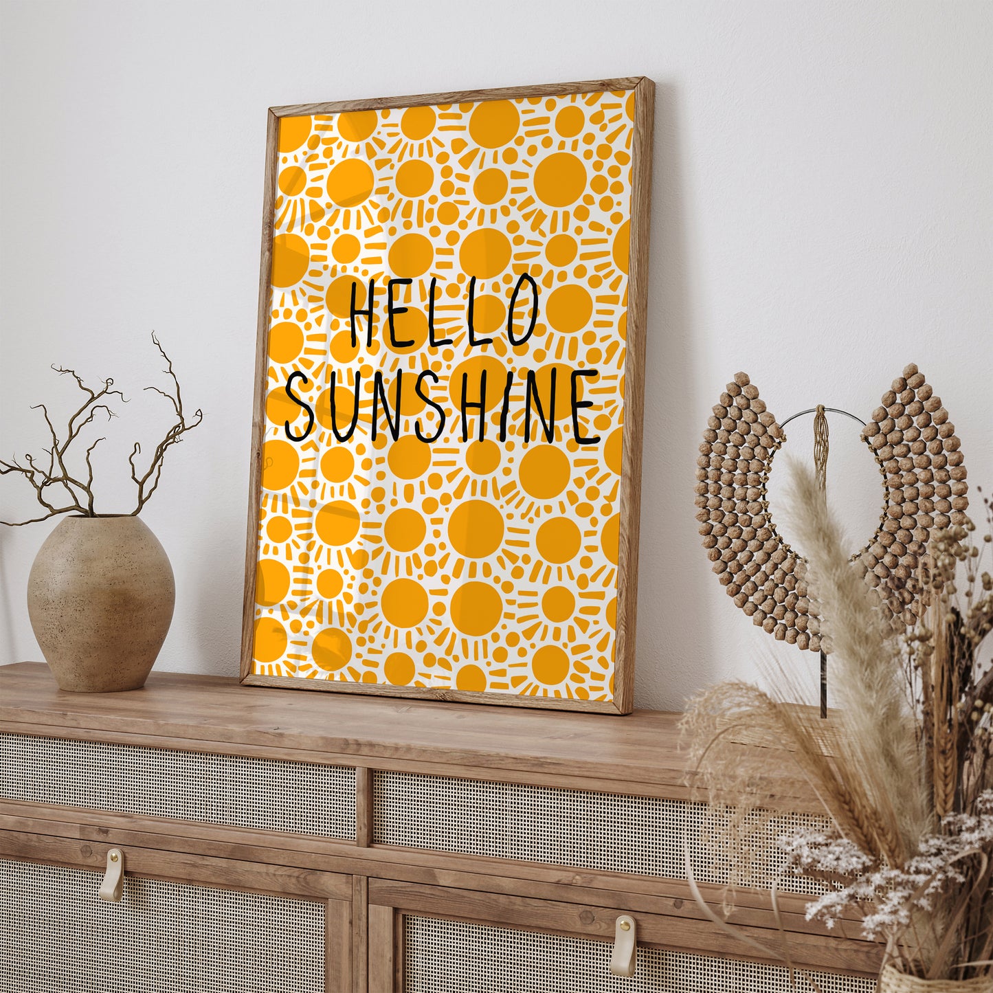 Hello Sunshine Yellow Sunny Art Print