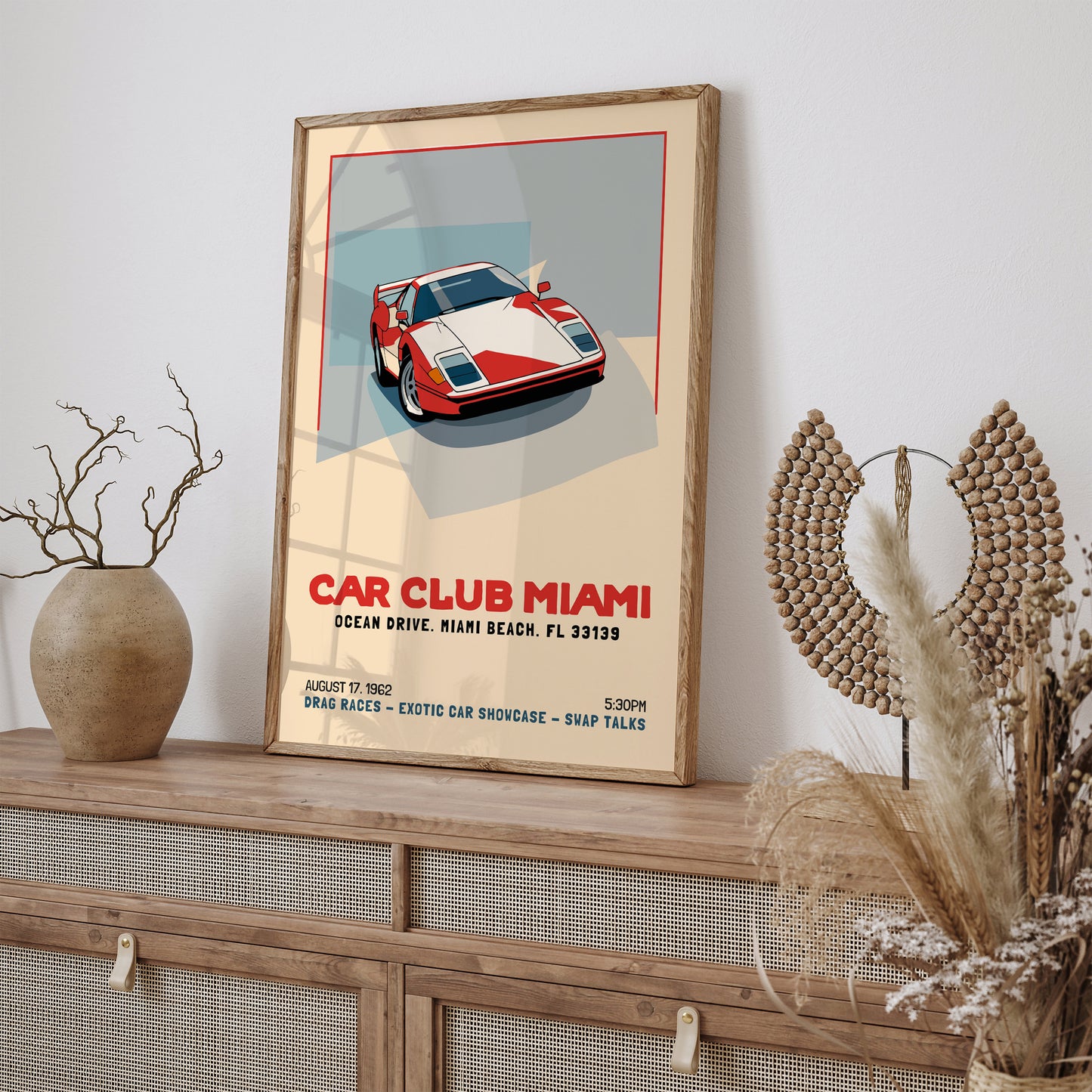 Car Club Miami 1962 Vintage Poster