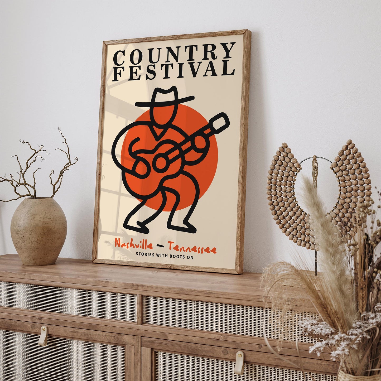 Country Music Festival Poster Nashville Wall Art Print
