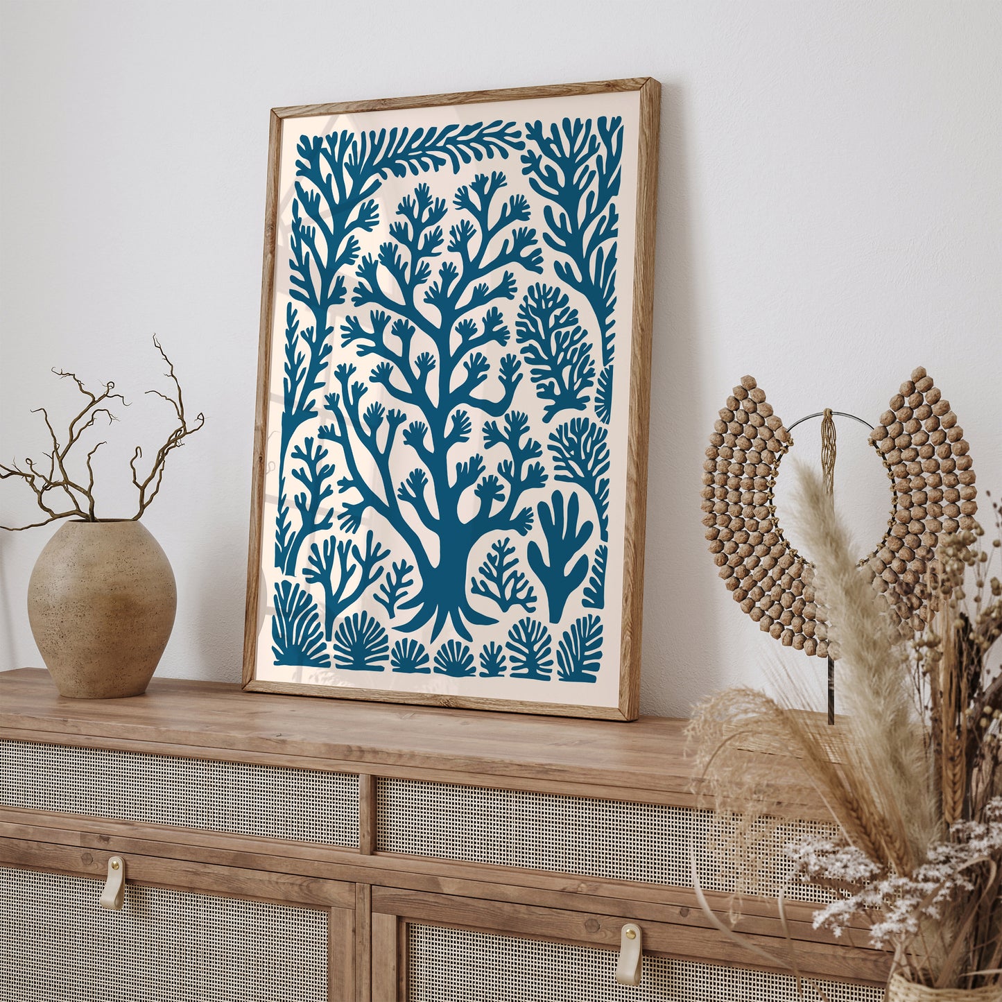 Retro Coral Reef Kitchen Wall Art