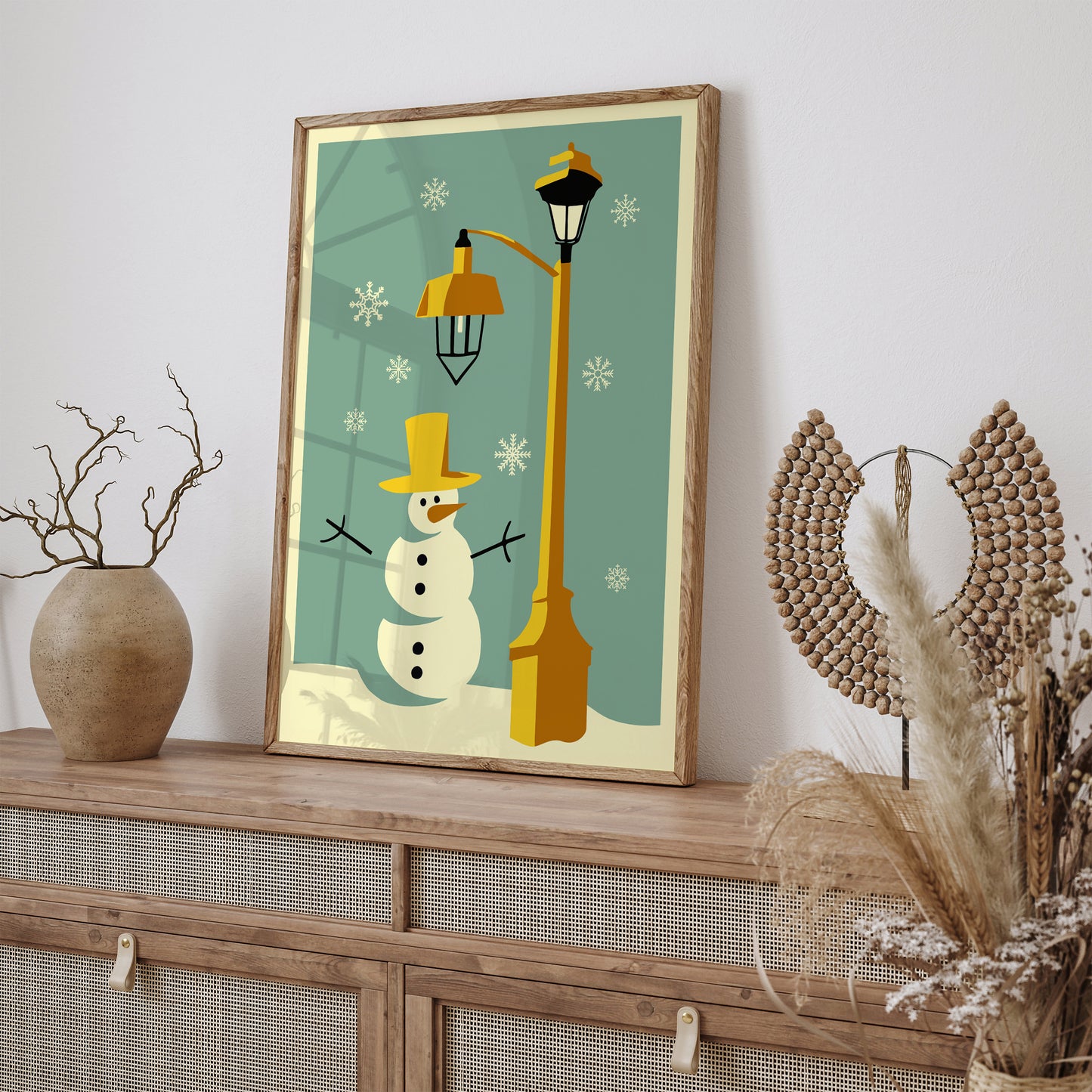 Cute Snowman Nursery Art Print