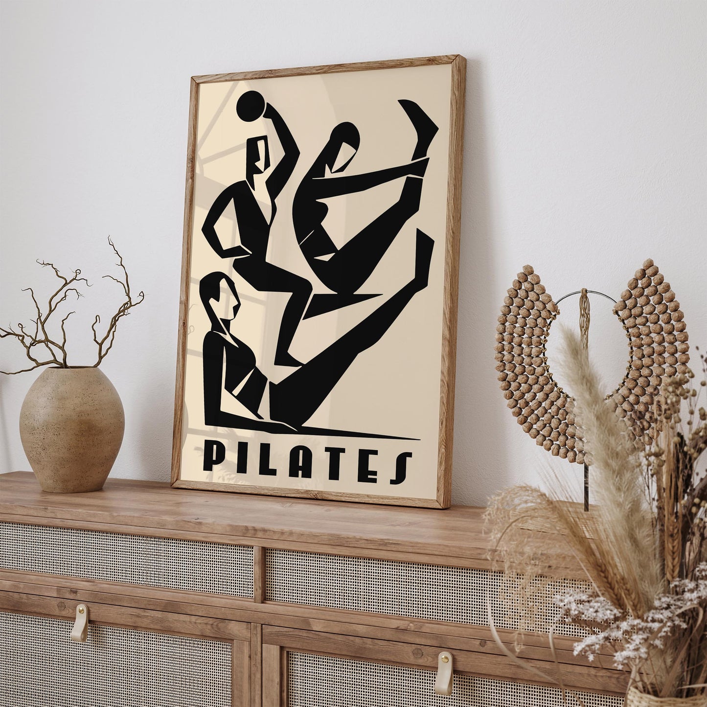 Modern Pilates Poster - Gym Wall Art Decor Print