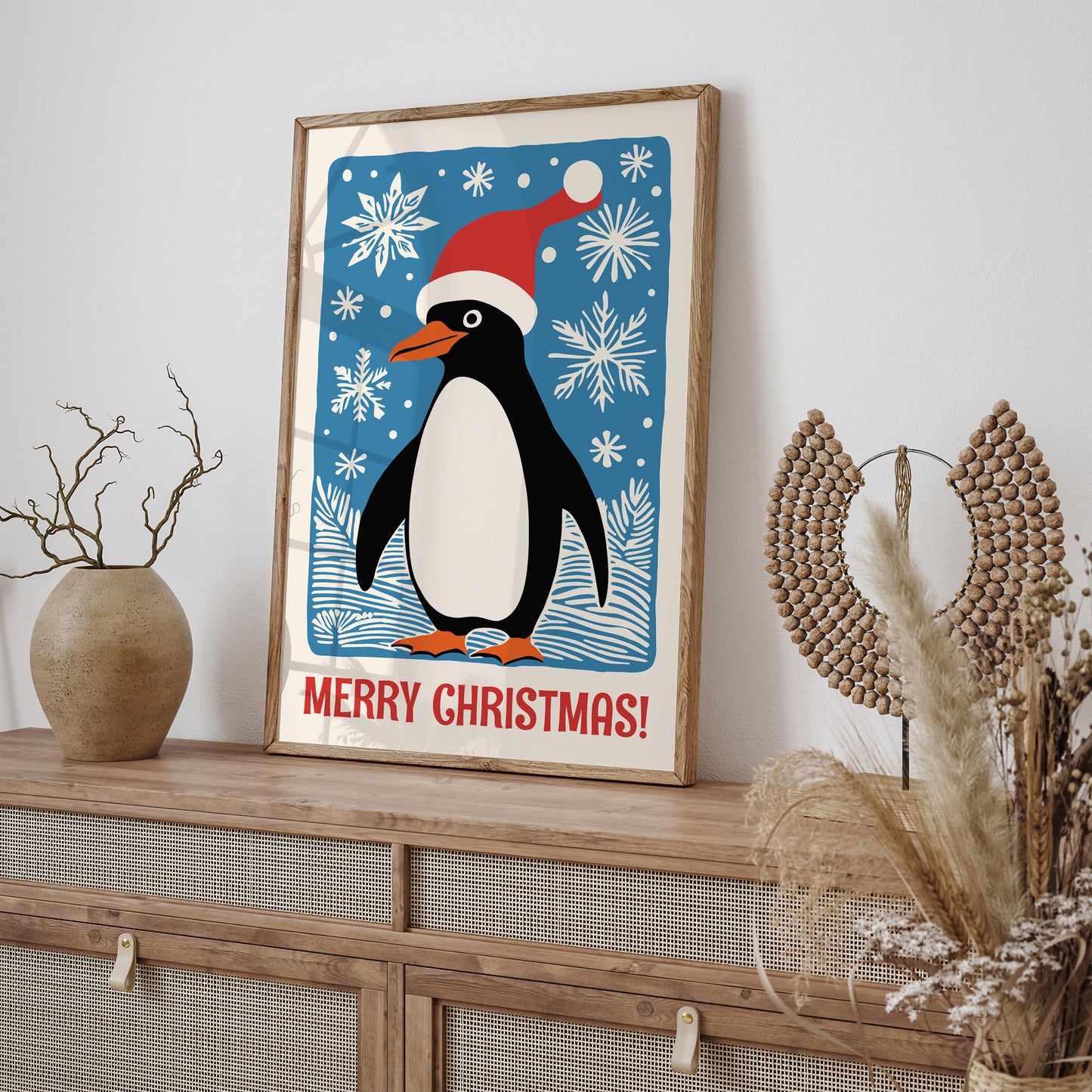 Merry Xmas Cute Penguin Poster