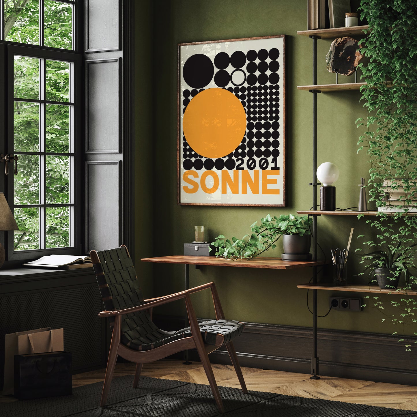 Sonne 2001 Minimal Geometric Poster
