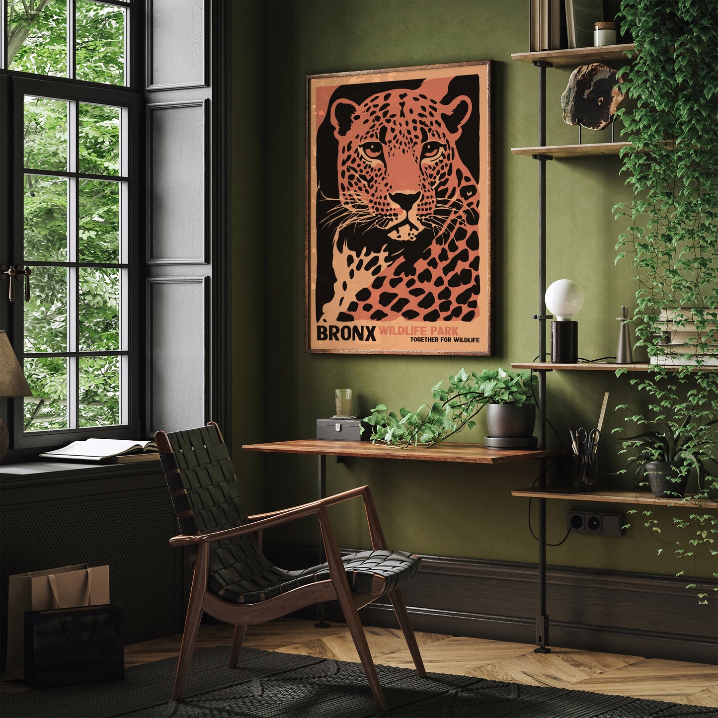 Bronx Wildlife Park Vintage Poster