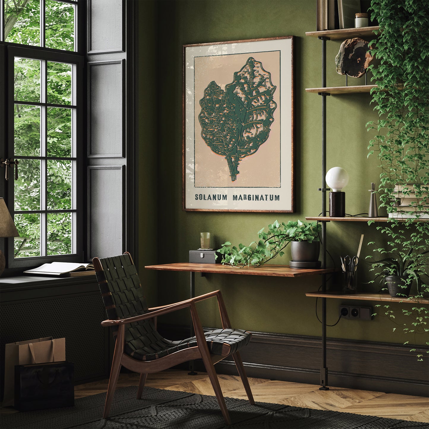 Solanum Marginatum Retro Floral Print