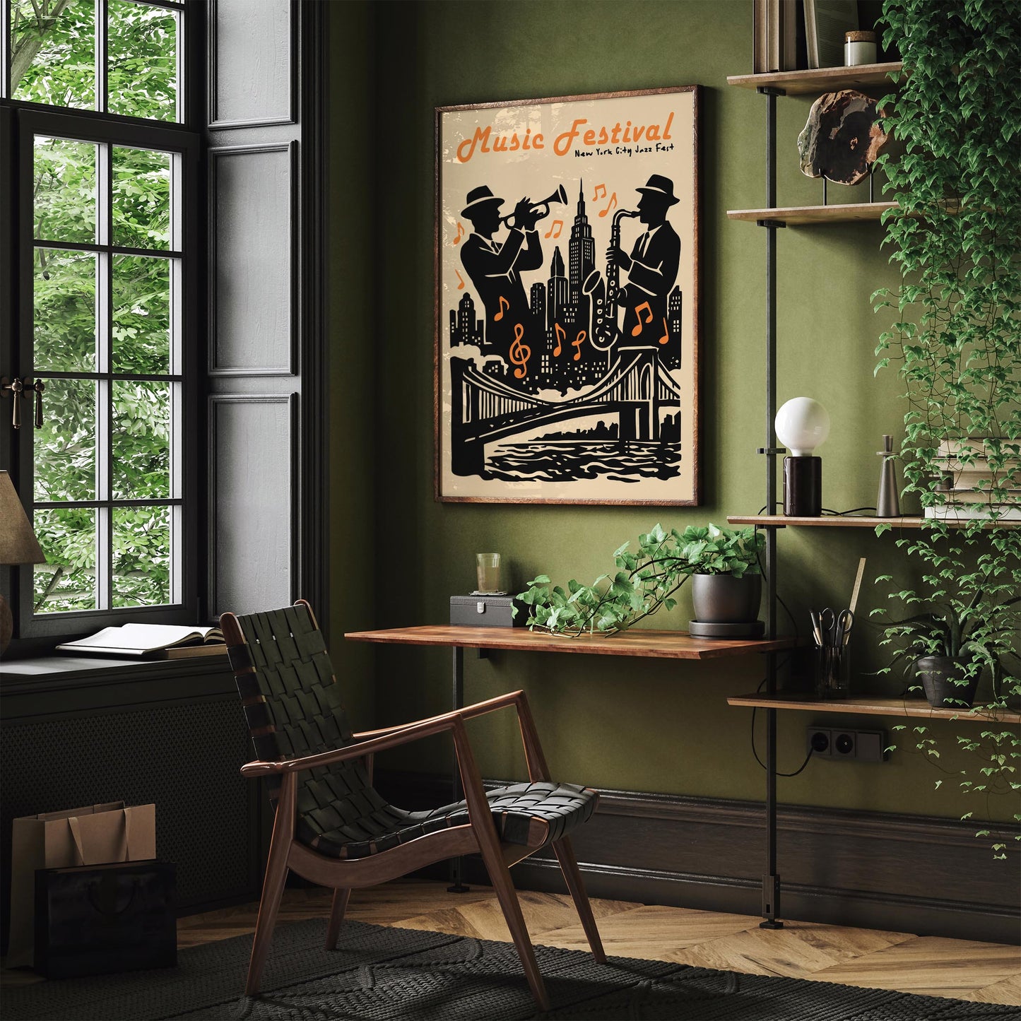 Music Festival Poster - Jazz Fest Retro Wall Art