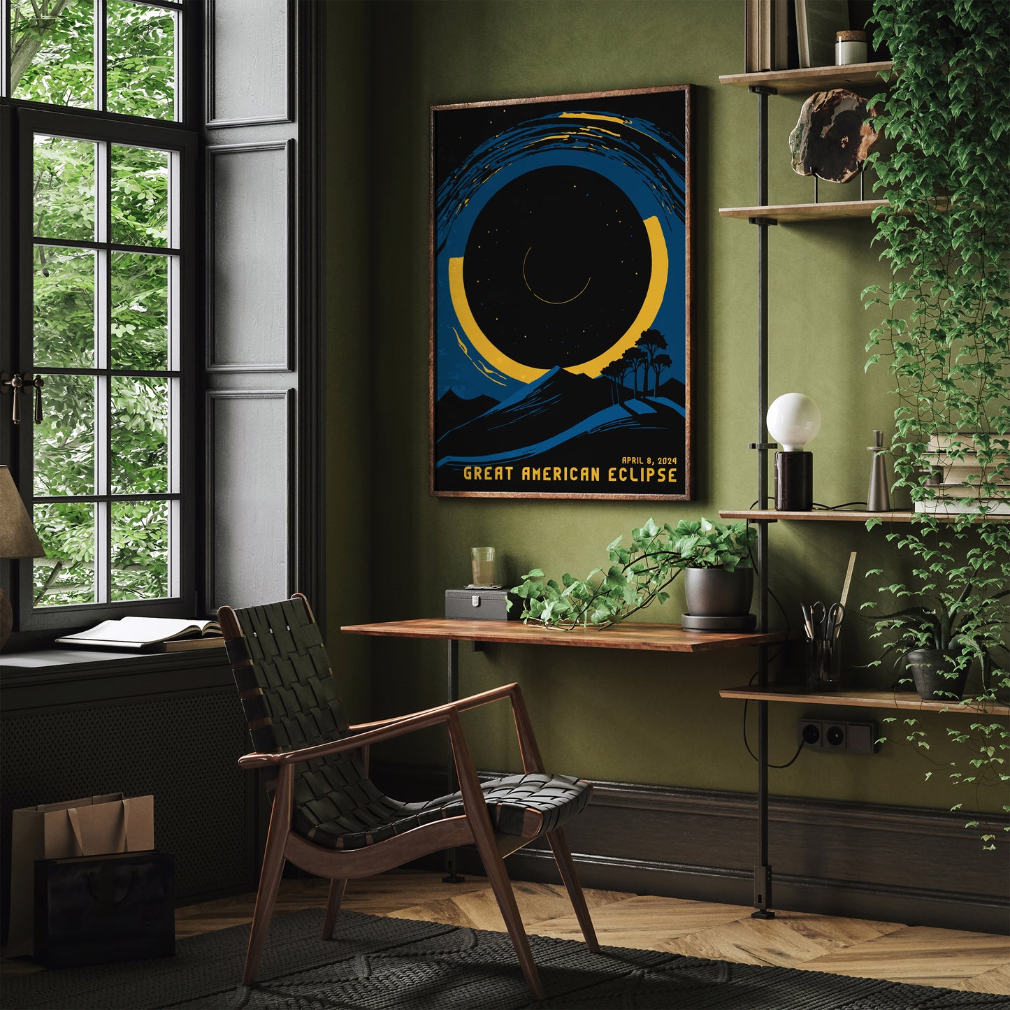 Great American Eclipse Space Poster