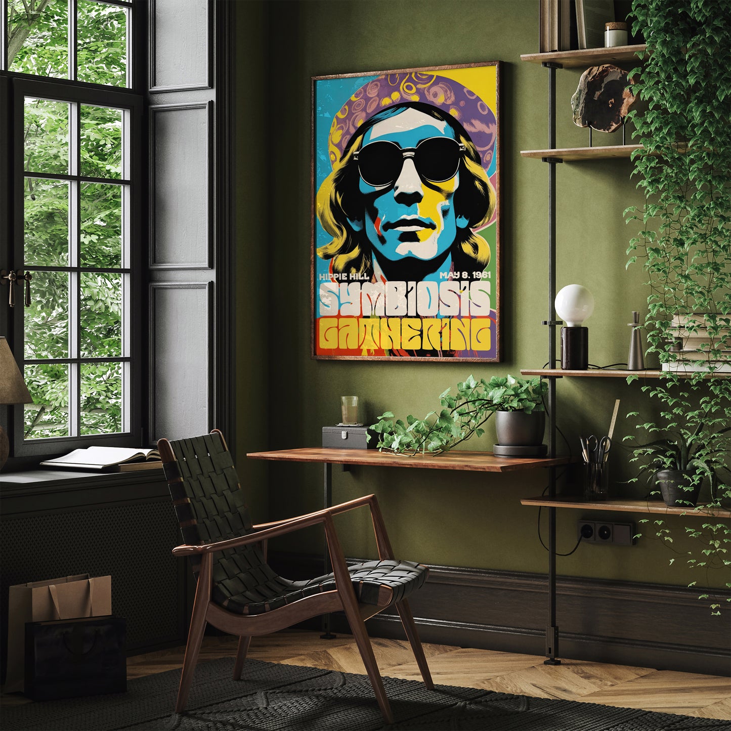 Symbiosis Gathering 70s Hippie Music Poster