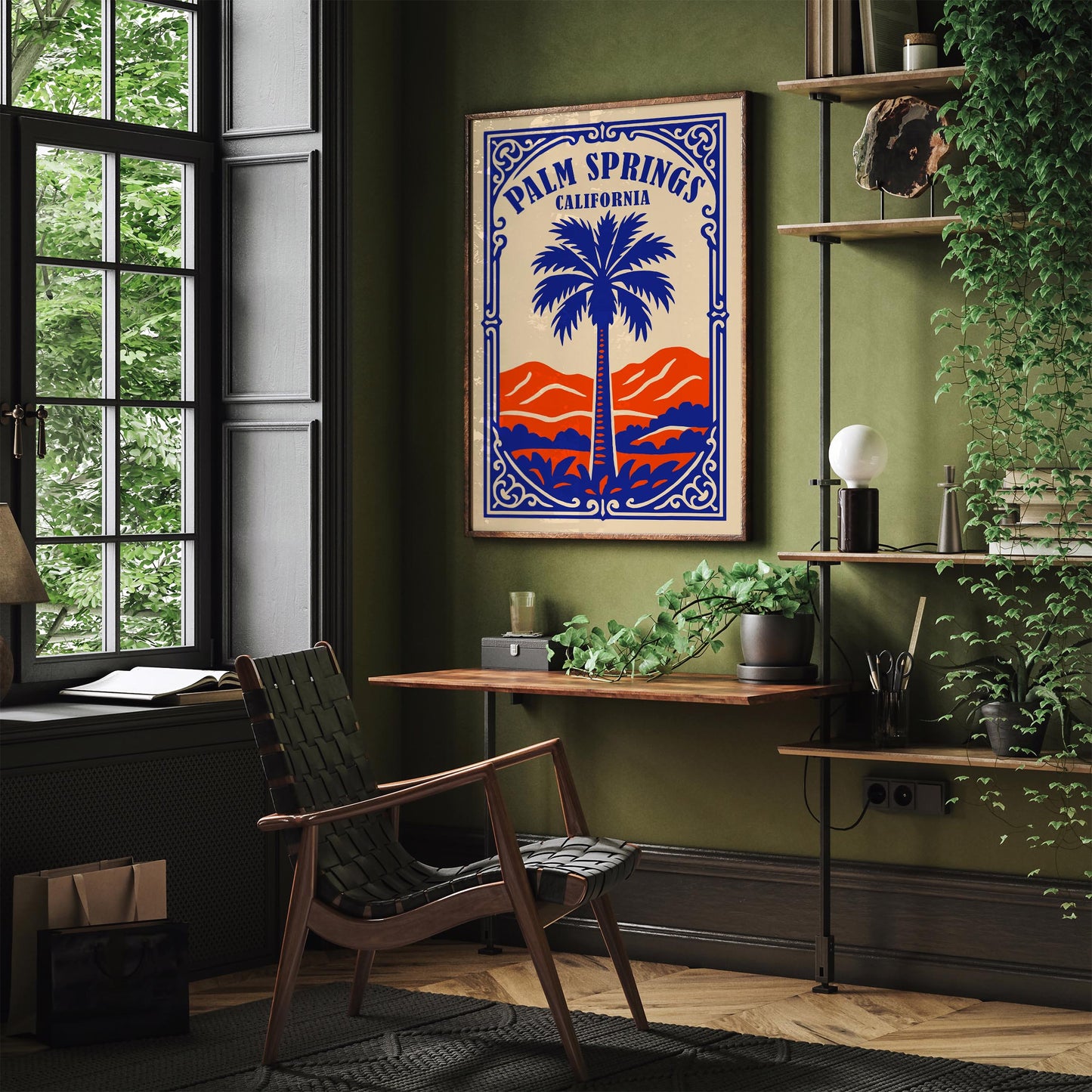 Palm Springs California Poster - Palm Tree Print