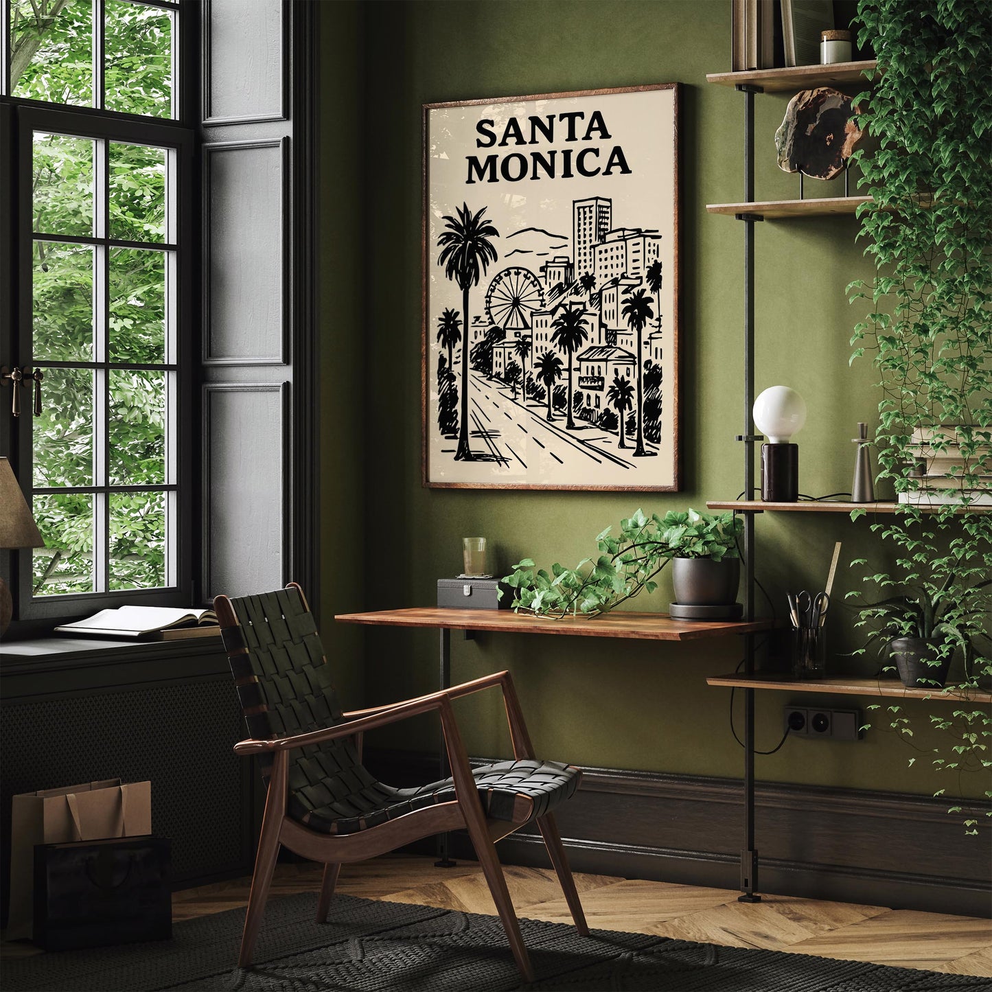 Santa Monica Cityscape Poster