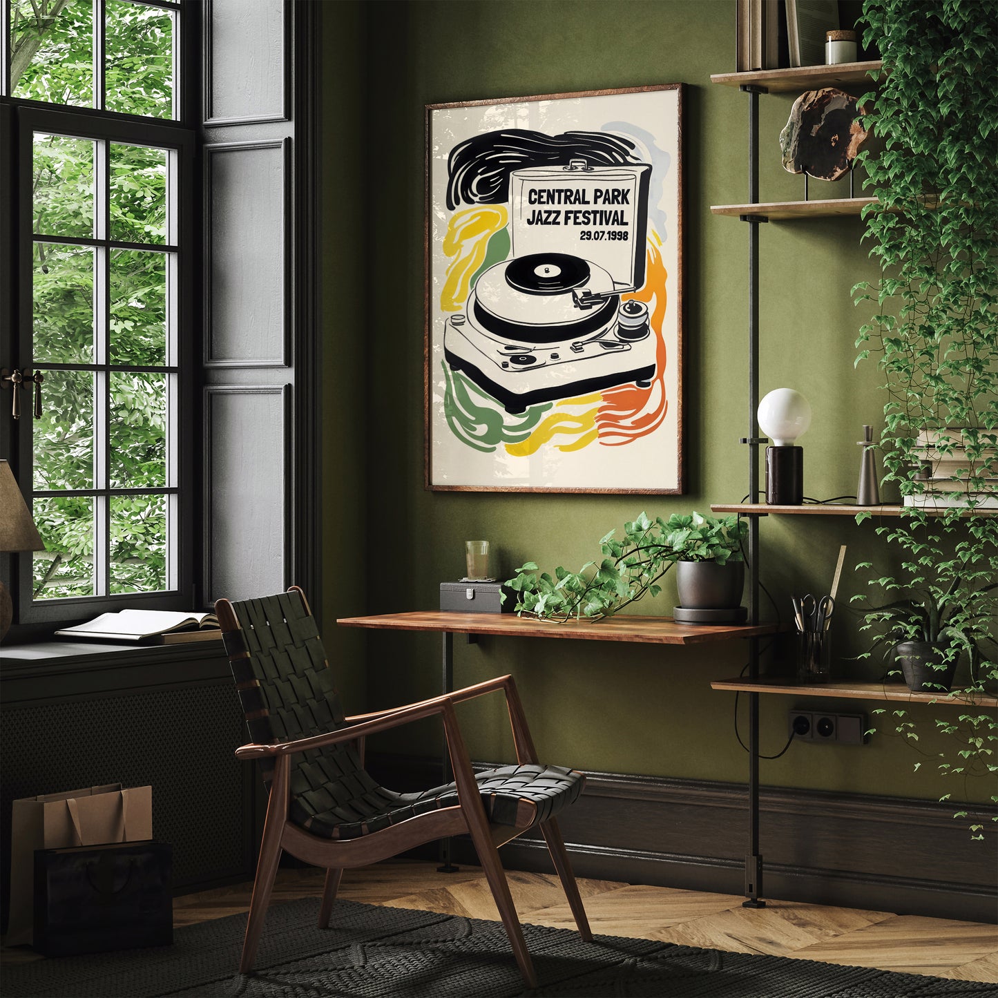 Central Park Jazz Festival Retro Poster