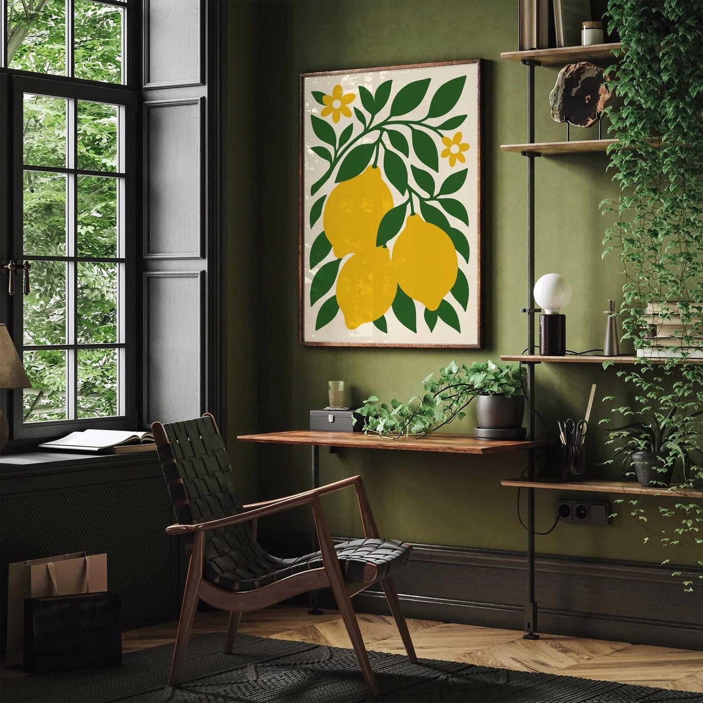 Yellow Lemons Poster Italian Kitchen Wall Decor