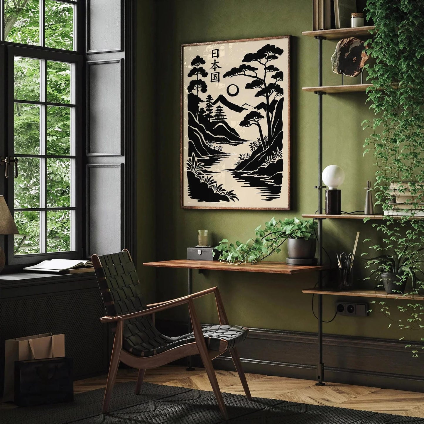Japanese Sumi Ink Wall Art Print