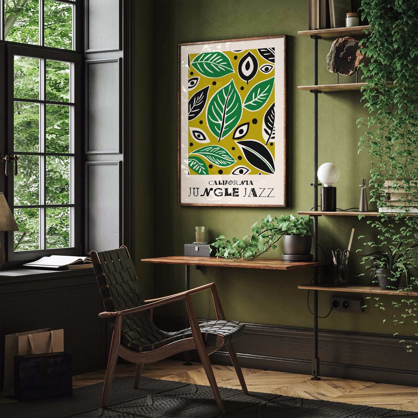 Green Jungle Jazz Music Poster 2024