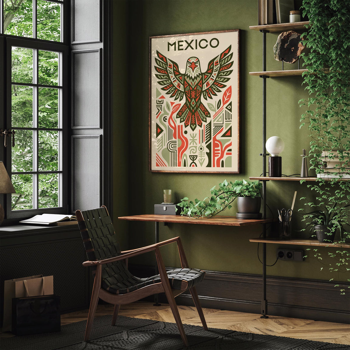 Mexico Eagle Art Poster