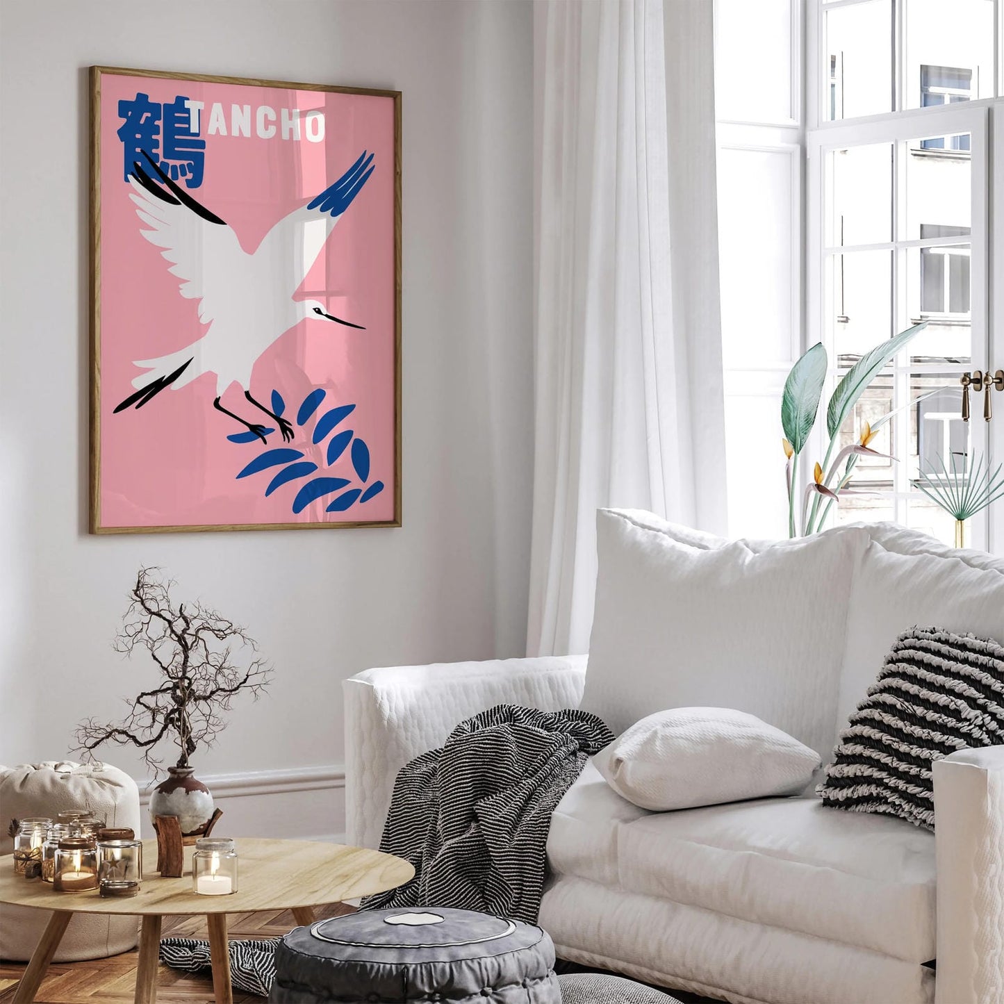 Tancho Japanese Bird Poster