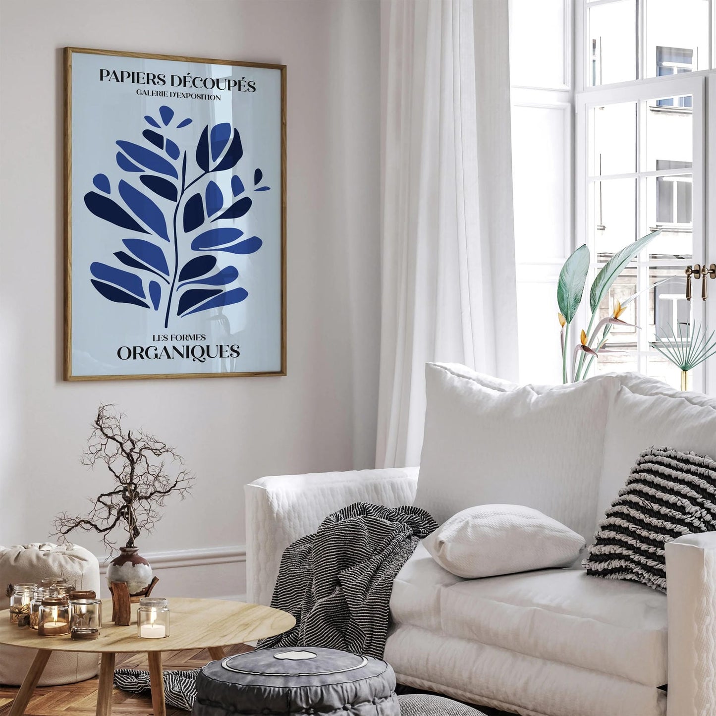 Papiers Decoupes, Les Formes Organiques Blue Poster