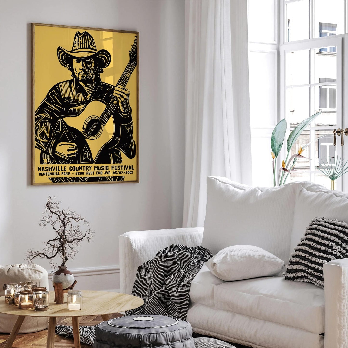 2002 Nashville Country Festival Retro Poster