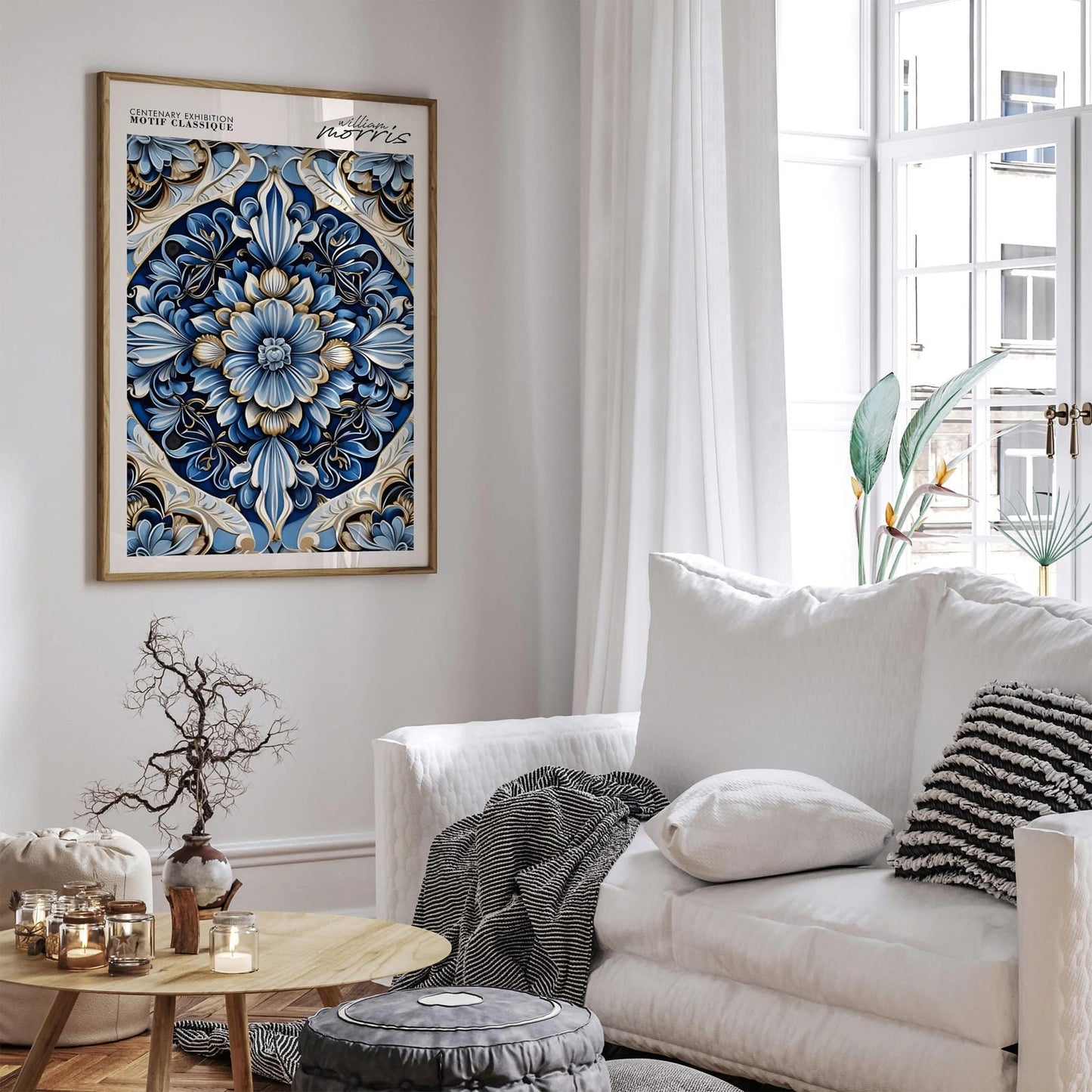 William Morris Victorian Blue Wall Art