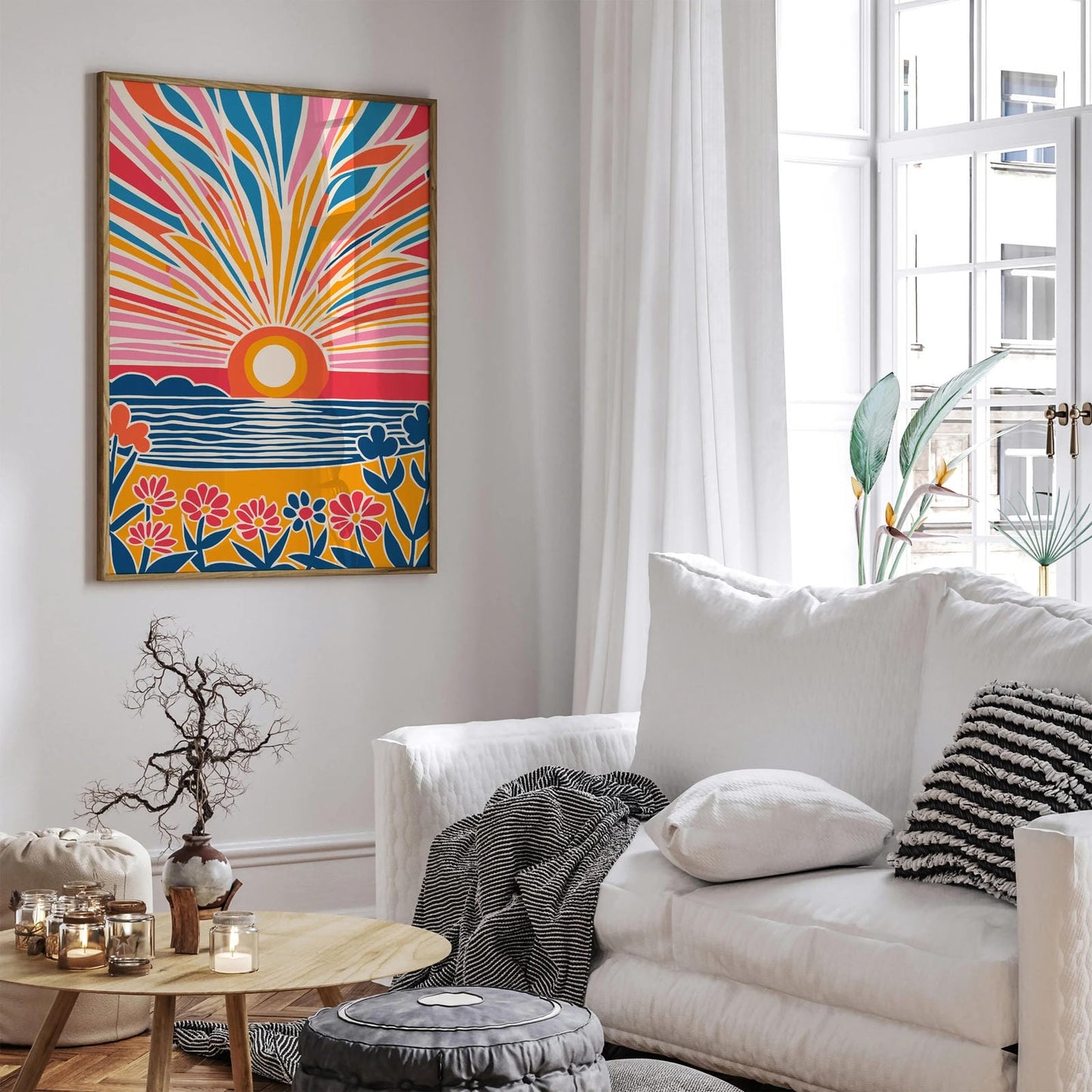 Colorful Bohemian Sunshine Scenic Art Print