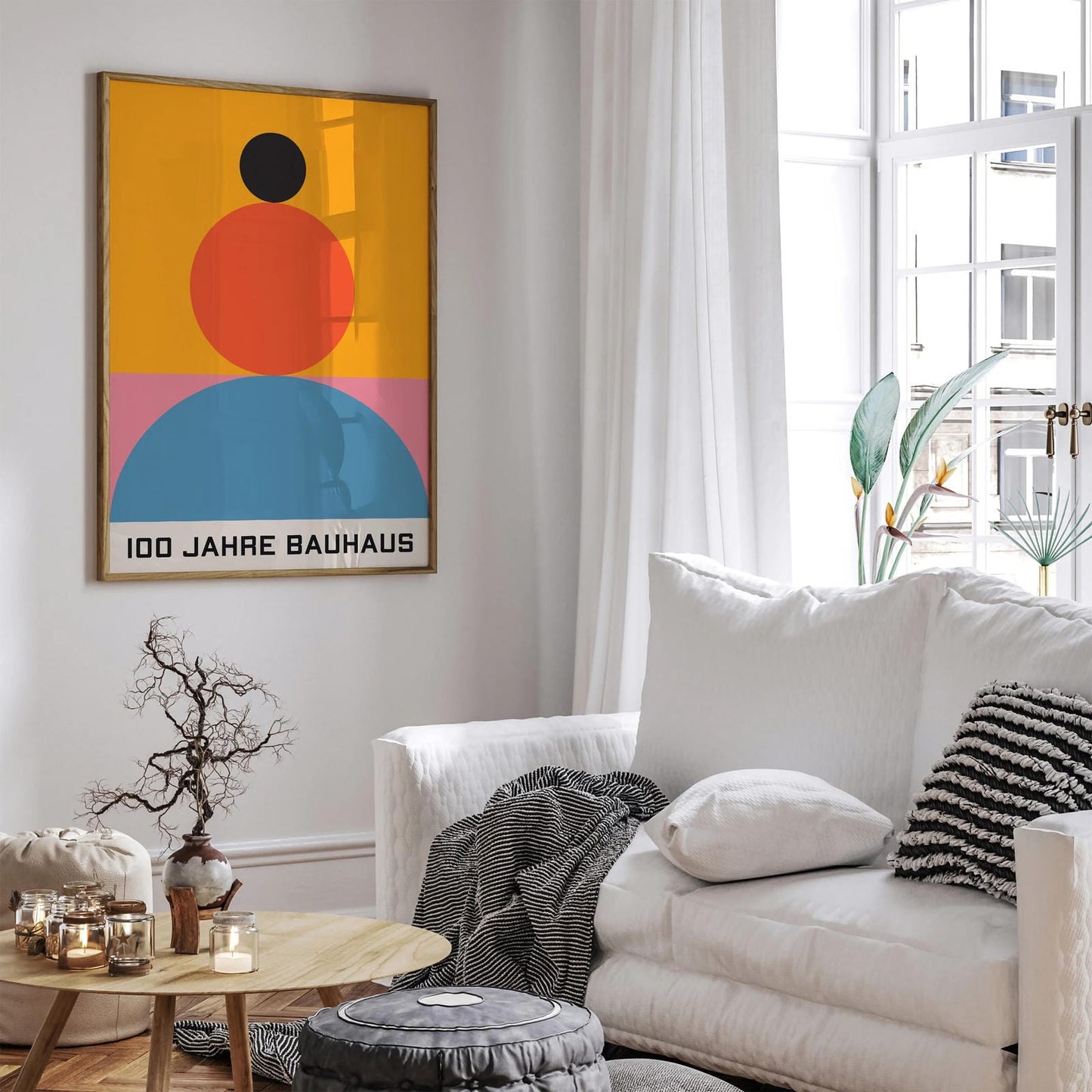 100 Jahre Bauhaus Colorful Retro Poster
