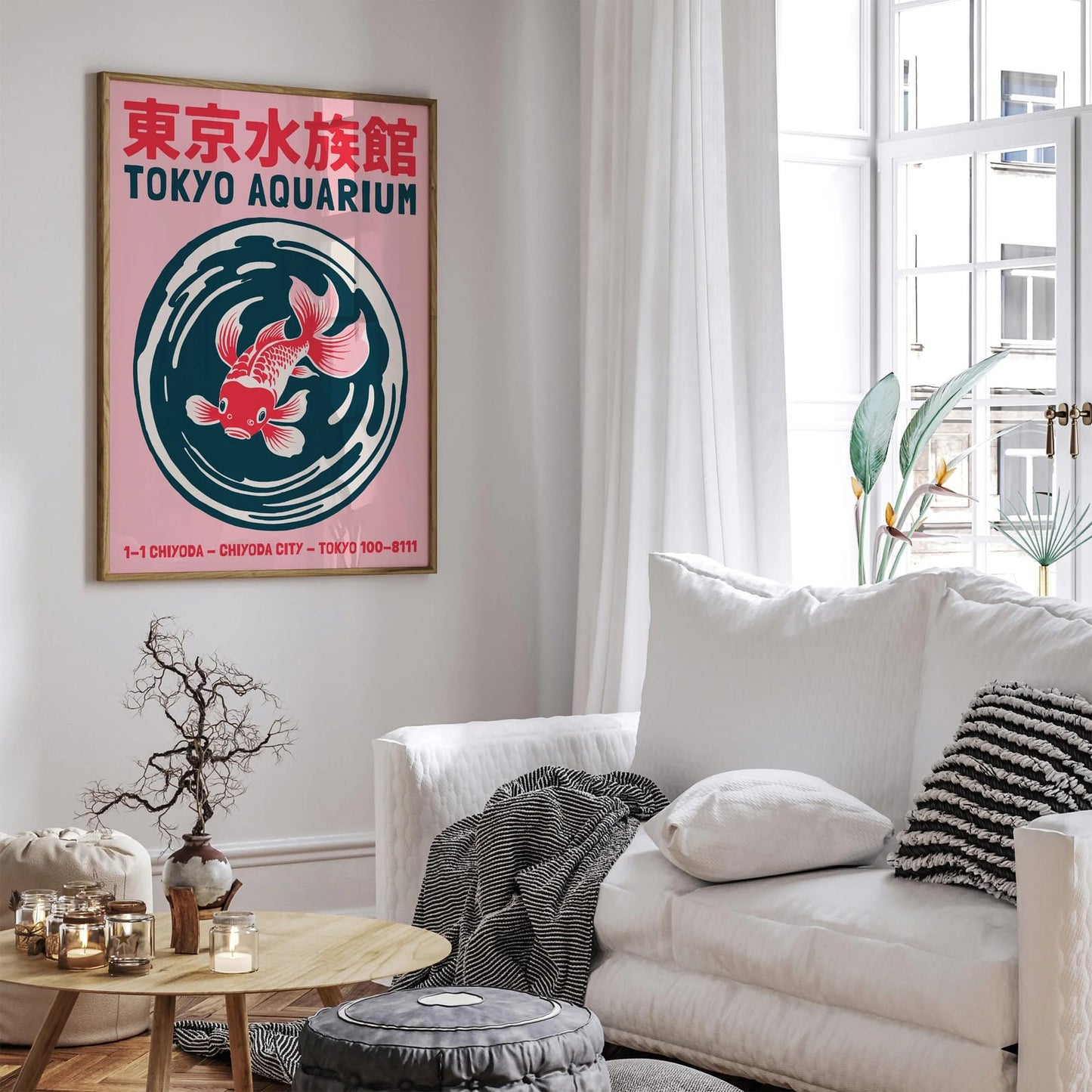 Tokyo Aquarium Pink Poster
