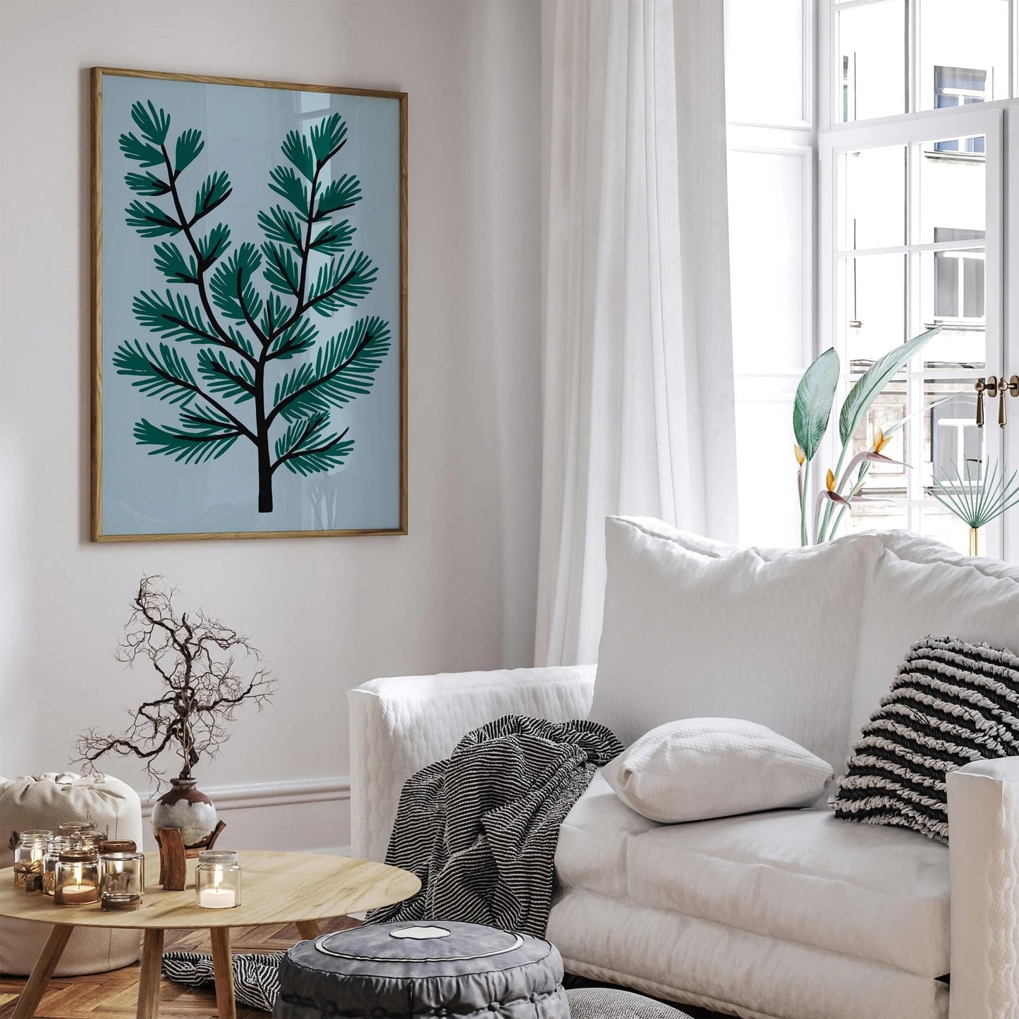 Christmas Tree Branch Art Print