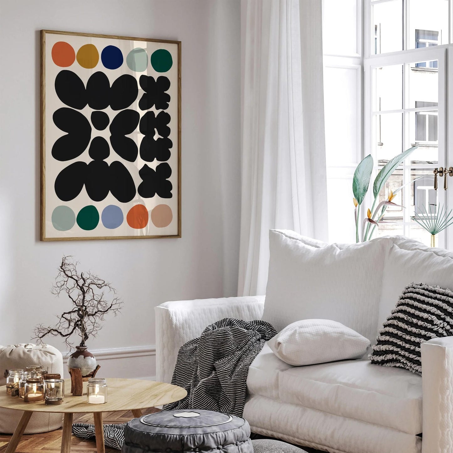 Mid Century Modern Abstract Poster Print - Retro Wall Art