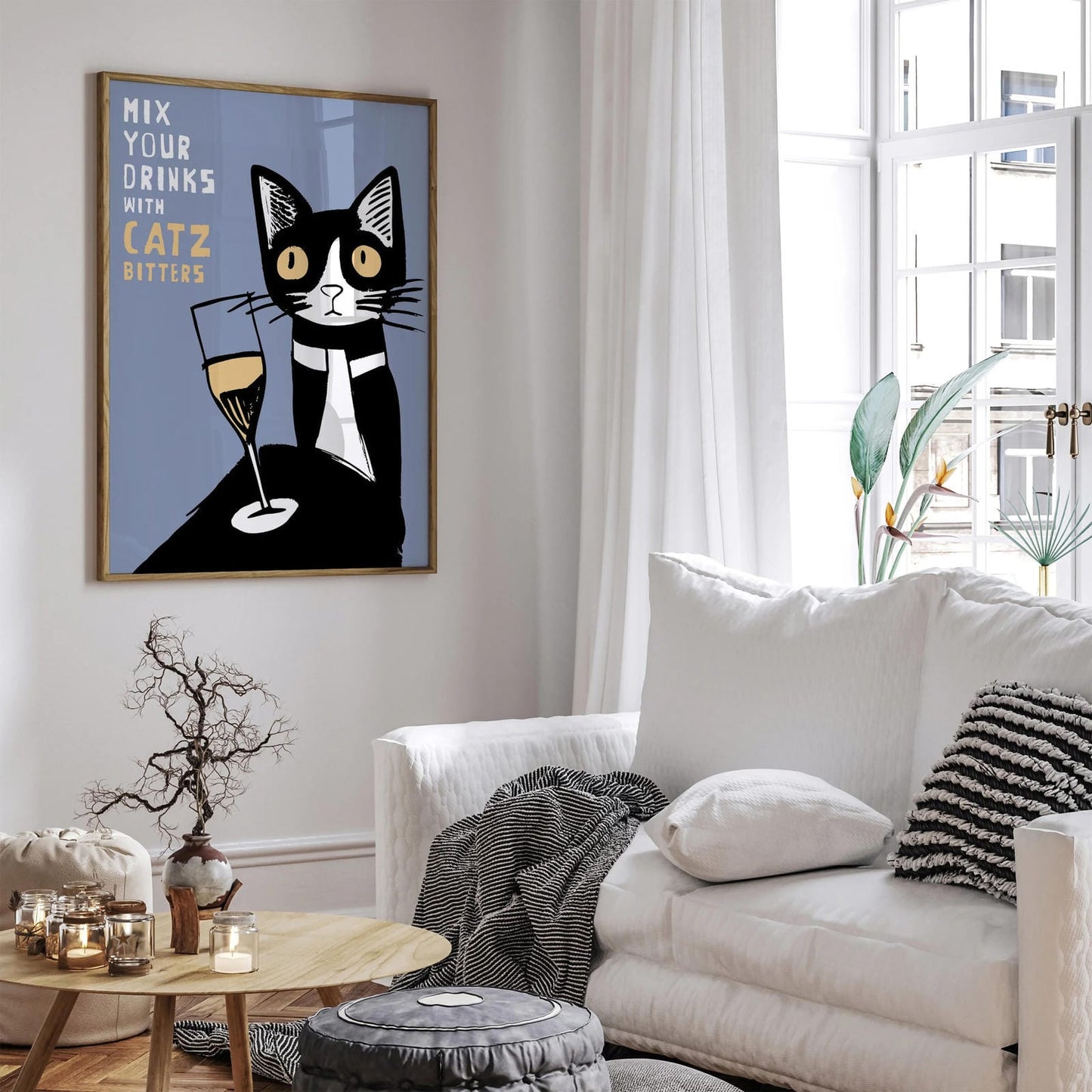 Vintage Catz Bitters Drink Poster