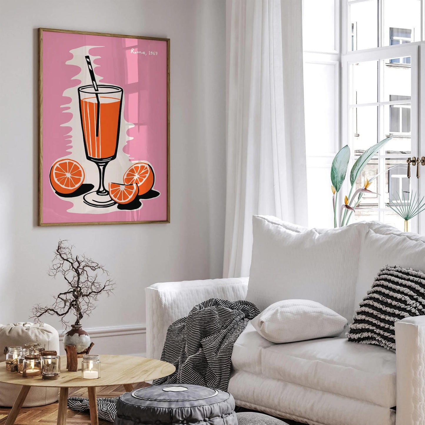 Italian Spritz, Rome 1967 Pink Kitchen Wall Art