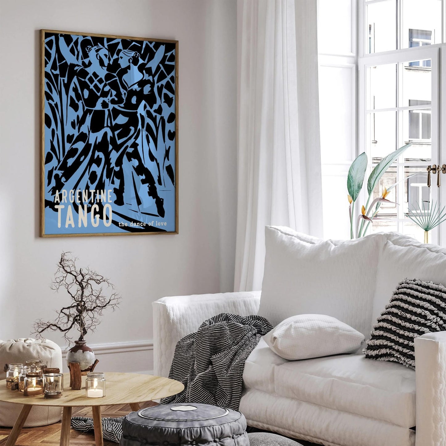 Argentine Tango The Dance of Love Blue Poster