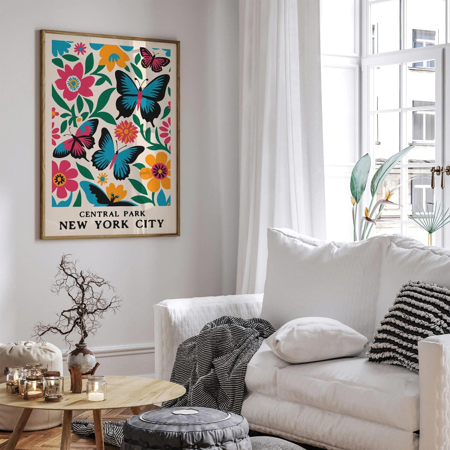 Central Park NYC Colorful Nature Art Print