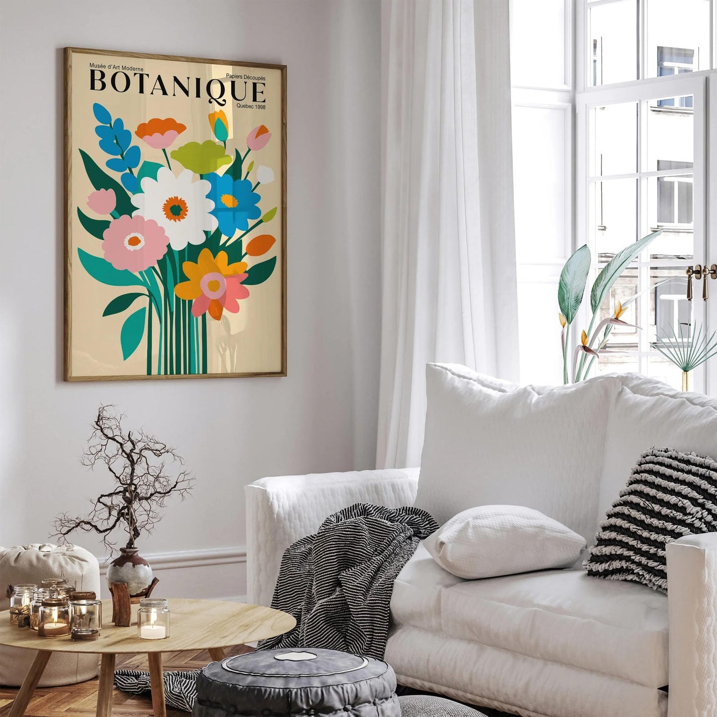 Retro Botanical Poster, Quebec French Art Print