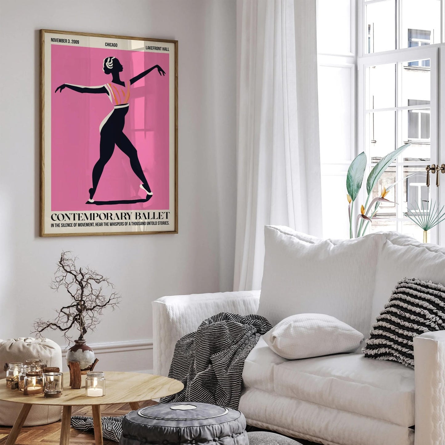 Chicago Contemporary Ballet Pink Art Print