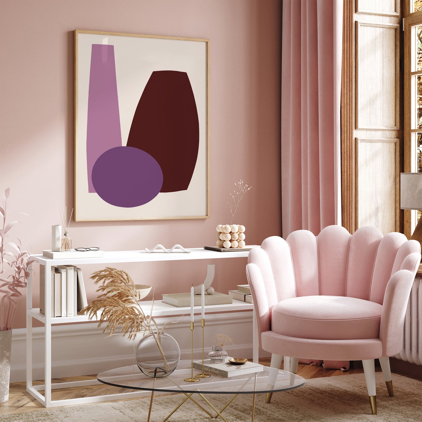 Modern Purple Tones Art Print 2025