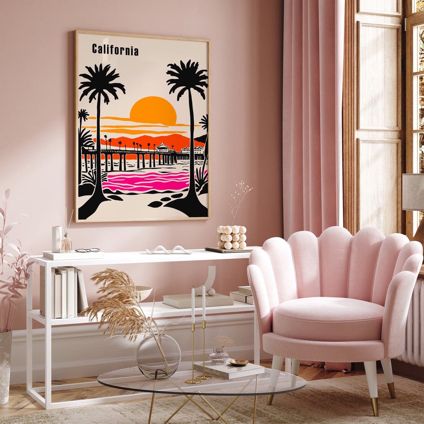 Caifornia Landscape Travel Art Print