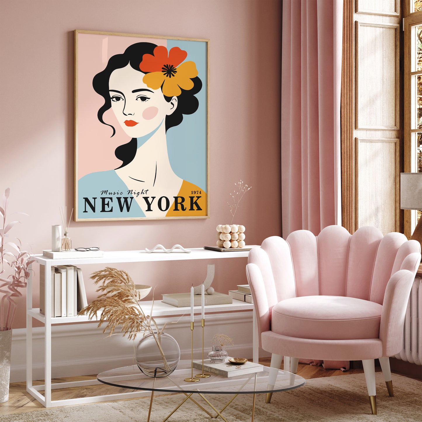 Music Night New York Woman Poster