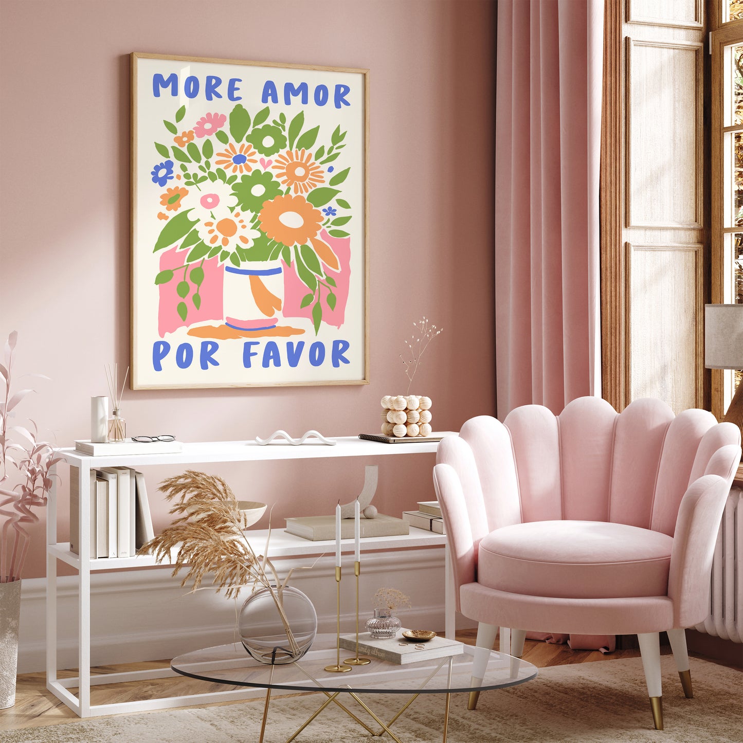 More Amor Por Favor Floral Poster 2025