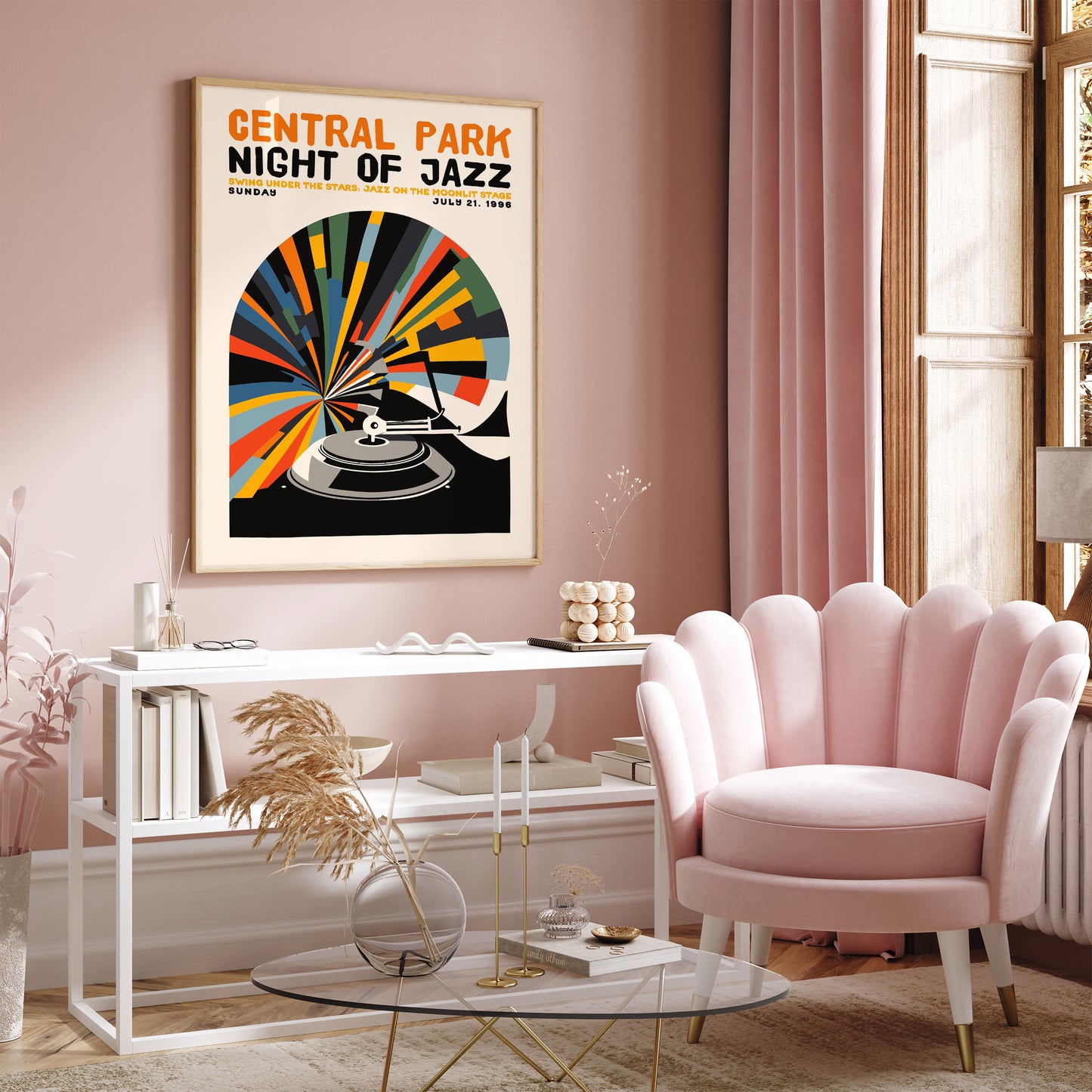 Central Park 1996 Retro Jazz Festival Poster