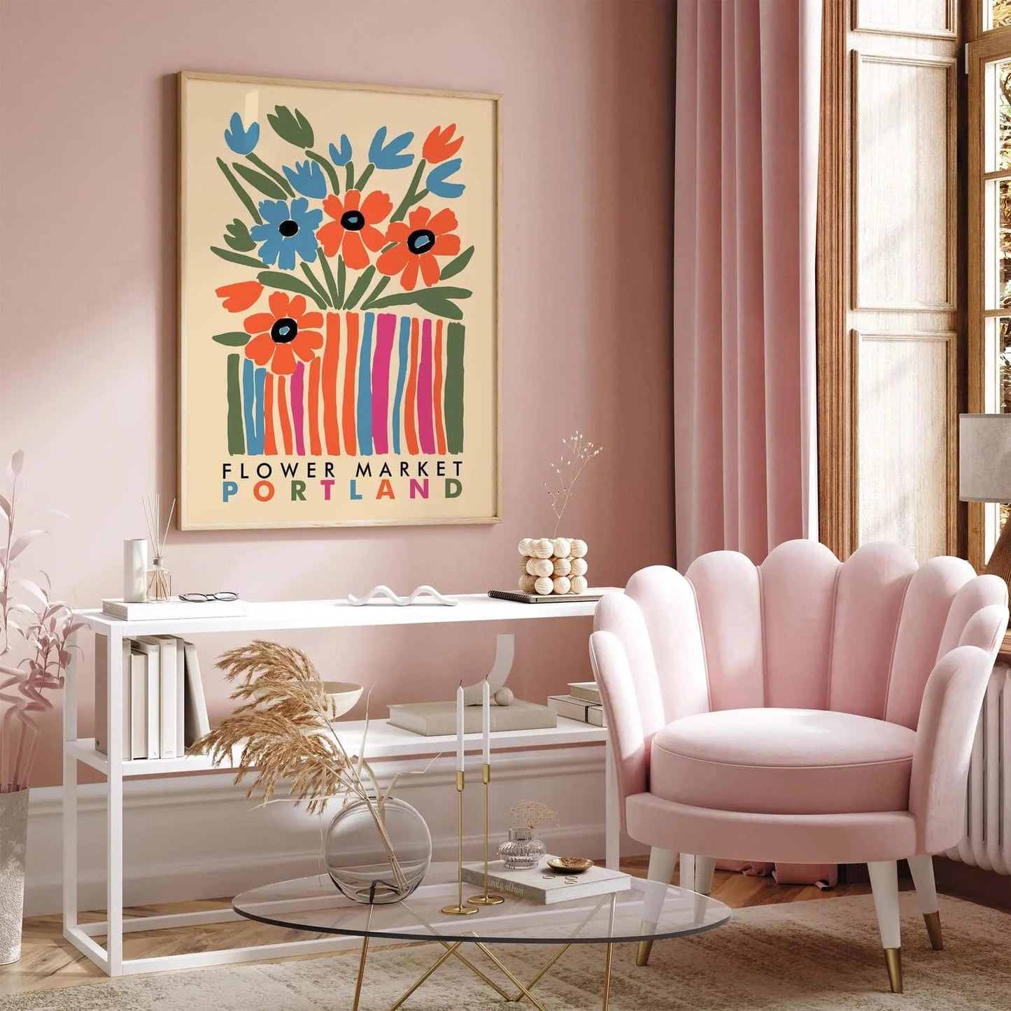 Portland Flower Market Poster